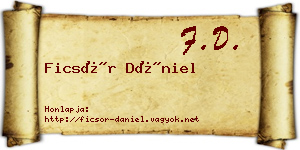Ficsór Dániel névjegykártya
