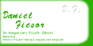daniel ficsor business card