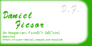 daniel ficsor business card